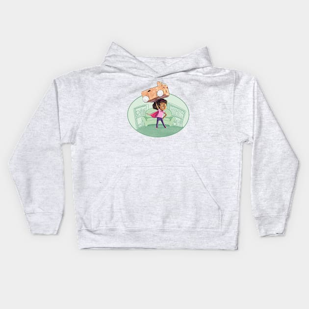 Girl Power Kids Hoodie by NashSketches